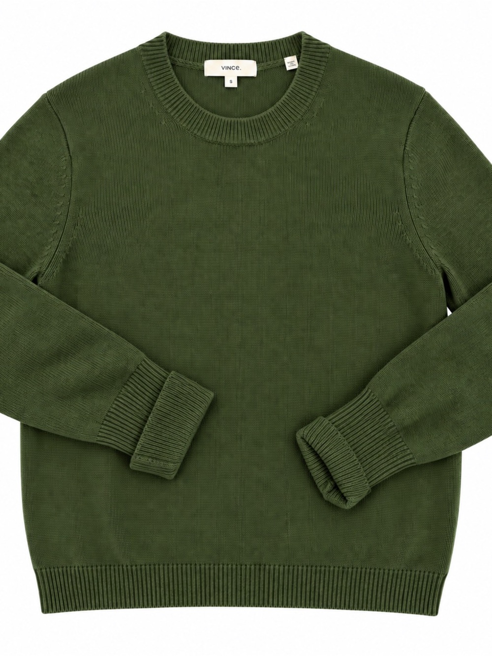 Vince Olive Green Crewneck Sweater
